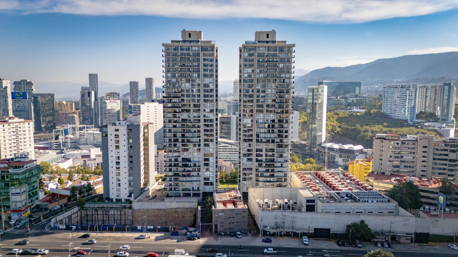 Torres de We Santa Fe en contexto urbano